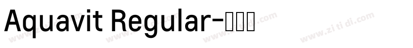 Aquavit Regular字体转换